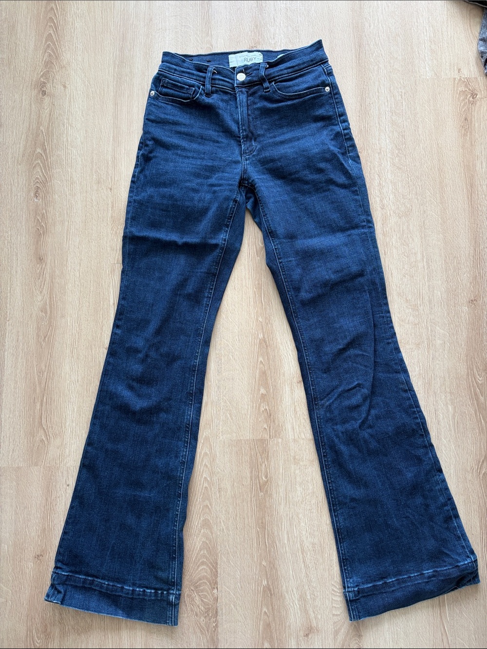 Blue bootcut jeans